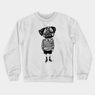 Pugsley the Pug Begging Crewneck Sweatshirt